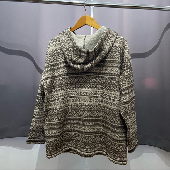 Patterned Tan Hoodie - Picture 6 of 8